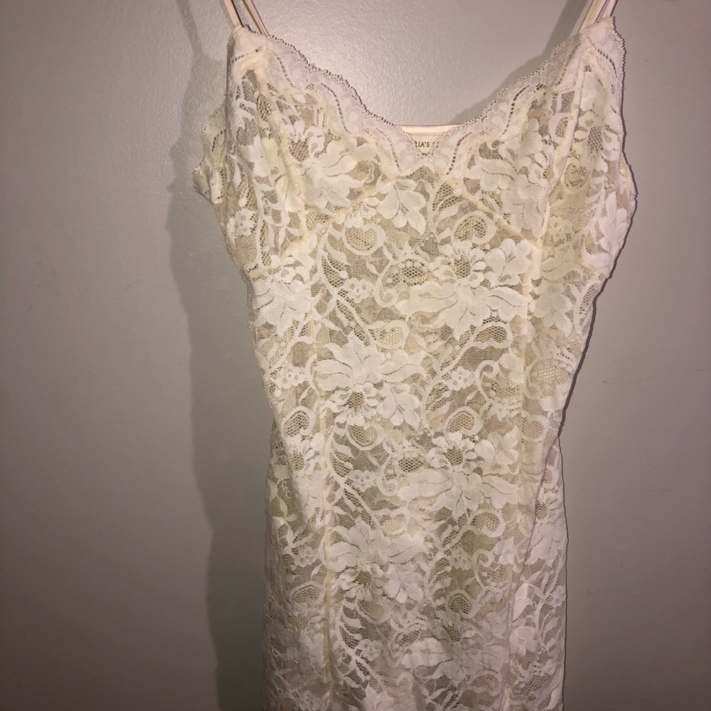 Tank and lace nightgown